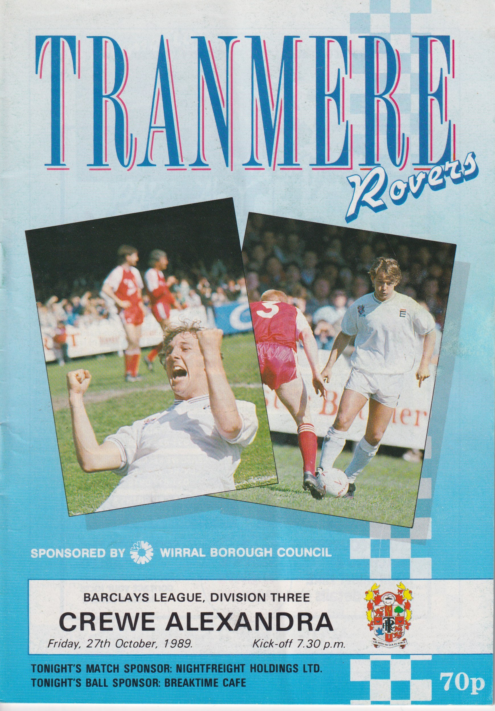 Tranmere Rovers v Crewe Alexandra match programme